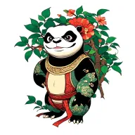 master oogway from kung fu panda peach tree tattoo design idea