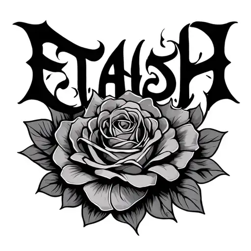 "ETASH" BABE NAME TATTOO LORD tattoo design idea