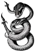 Snake dagger tattoo design idea