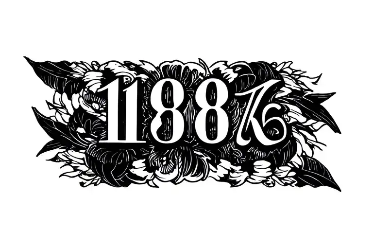 1986 In Roman Numerals tattoo design idea