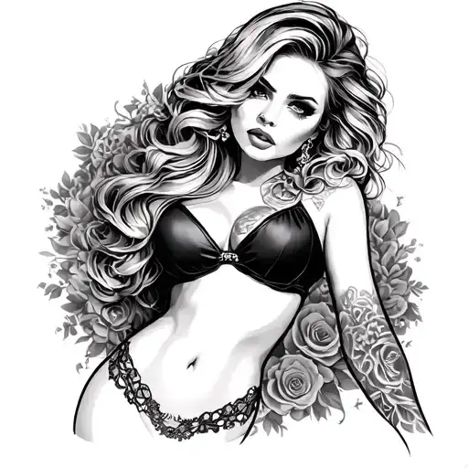 sexy hotwife tattoo design idea