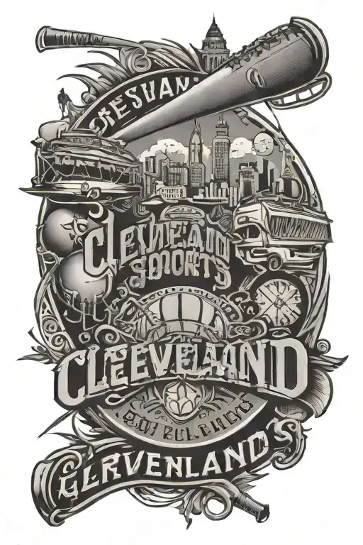 Cleveland sports tattoo design idea