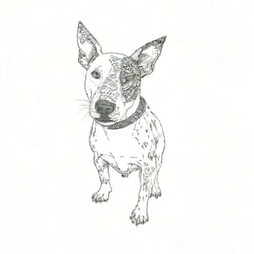 a bull terrier tattoo design idea