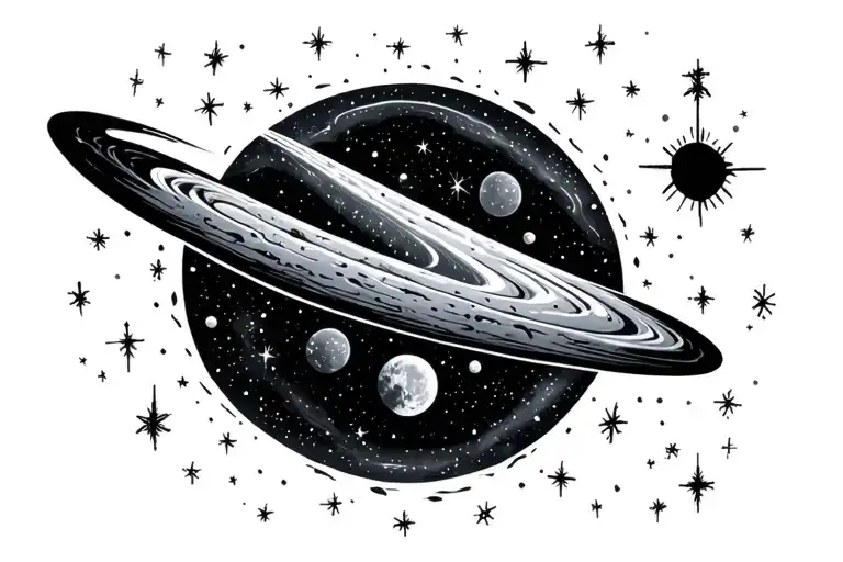 Big dipper Northern lights tattoo design idea