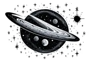 Big dipper Northern lights tattoo design idea