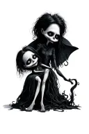 creepy tim burton characters tattoo design idea