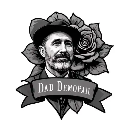 Dad Memorial tattoo design idea