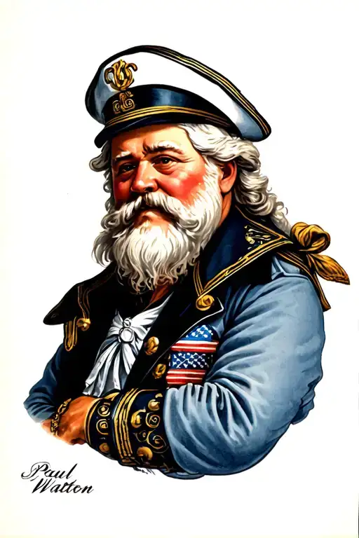 Paul Watson as a traditional sailor tattoo design idea