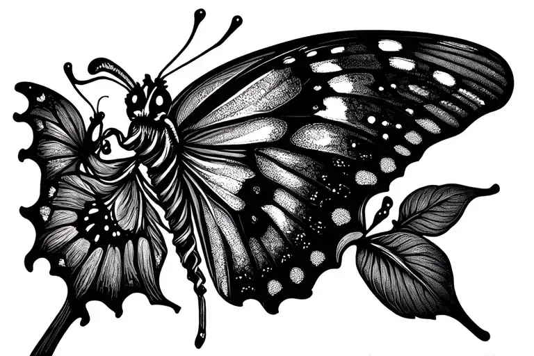 Tattoo that represents: having gone through difficult tests (butterfly) tattoo design idea