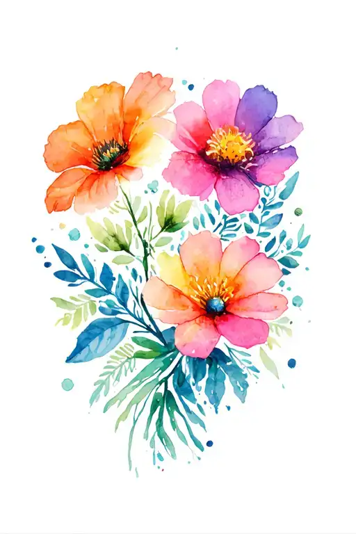 anxiety beach mountains flowers crochet tattoo design idea