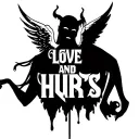 "Love Hurts" Angel and devil tattoo design idea