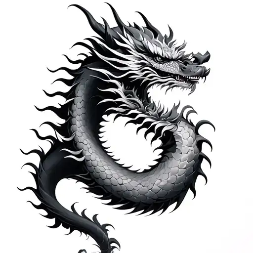 Korean Dragon tattoo design idea