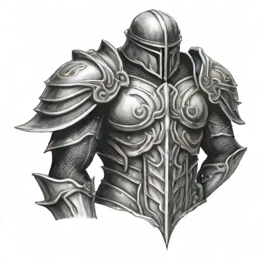 shoulder armor of god   tattoo design idea