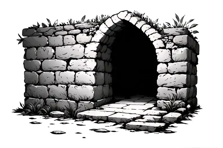 Empty Tomb tattoo design idea