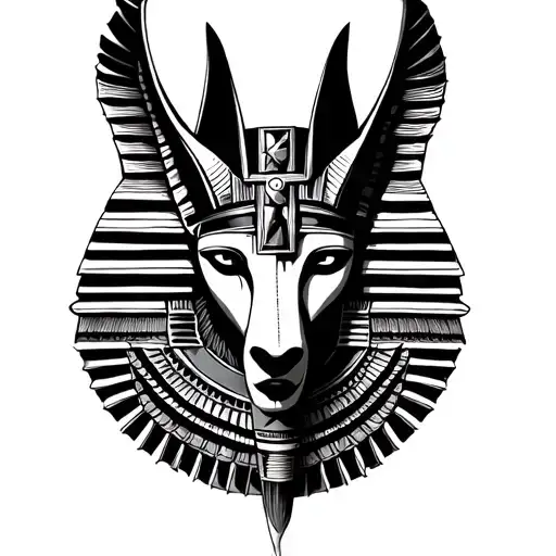 Egyptian tattoo with horus anubis cross on a man forearm tattoo design idea