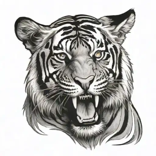 Bengal tiger tattoo design idea