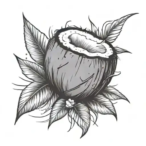 coconut, chili pepper tattoo design idea