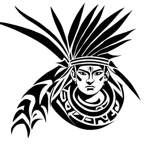 African and Taino warrior tattoo tattoo design idea