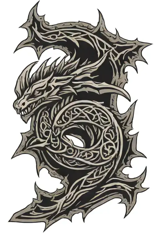 skyrim logo american tattoo design idea