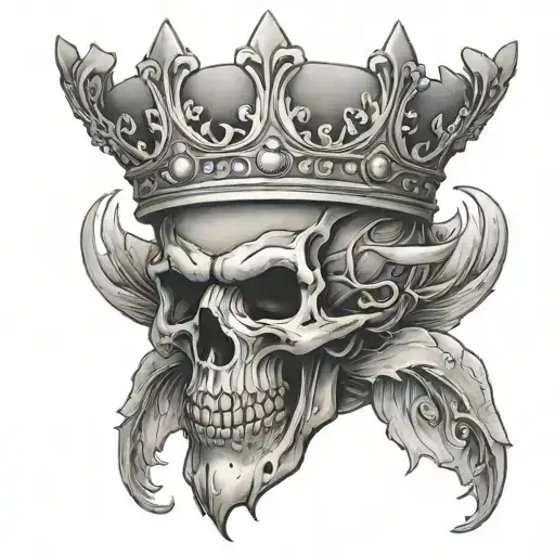 chosen one with crown looking tattoo design idea