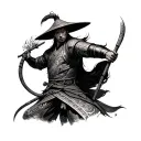 Vietnamese warrior wielding tattoo design idea