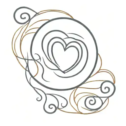 thumb print heart shape tattoo design idea