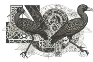 The sentence "ibis redibis non morieris in bello", with the number 23 in the background  tattoo design idea