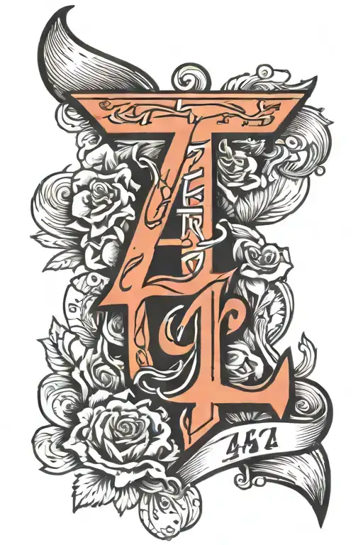 747 written tattoo design idea