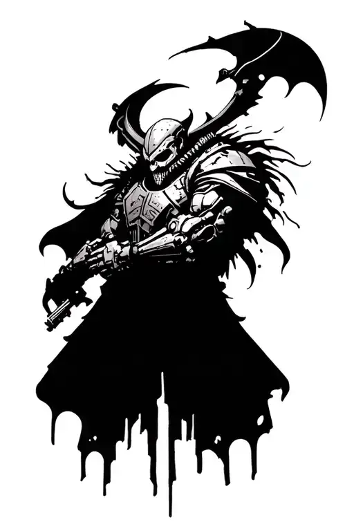 warhammer 40k universe tattoo design idea