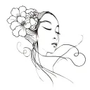 geisha inscent tattoo design idea