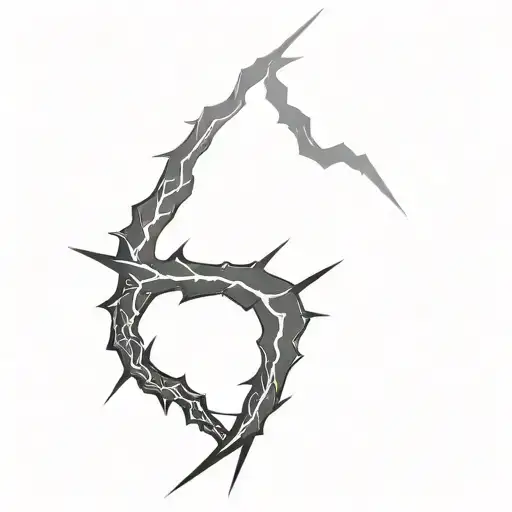 Filler Lightning Bolts tattoo design idea