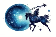 Sagittarius constellation tattoo design idea