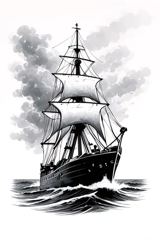 endurance ship tattoo design idea