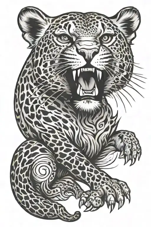 Cologne Cathedral scorpio leopard tattoo design idea