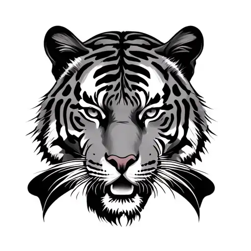 angle with tiger print inside tattoo design idea