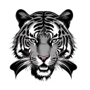 angle with tiger print inside tattoo design idea