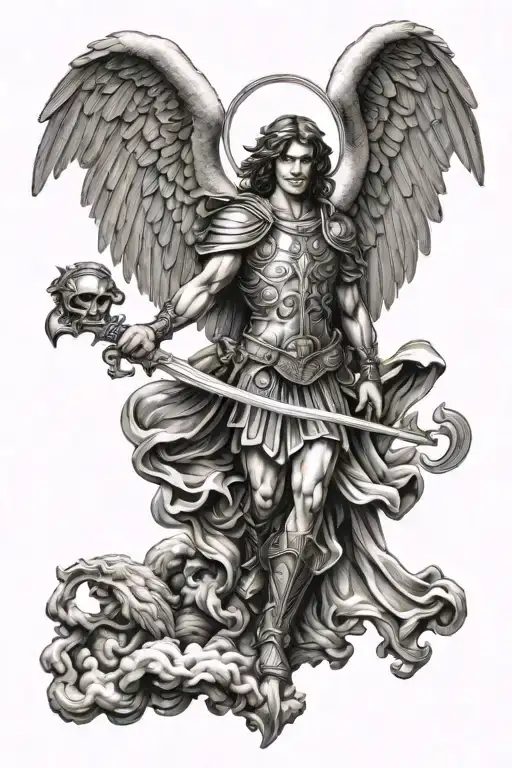 st Micheal The Archangel tattoo design idea