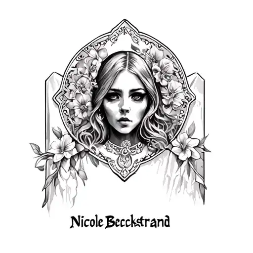 Grave marker "Nicole Beckstrand" tattoo design idea