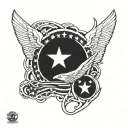 patriotic Air Force tattoo design idea
