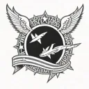 patriotic Air Force tattoo design idea