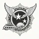 patriotic Air Force tattoo design idea
