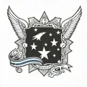 patriotic Air Force tattoo design idea