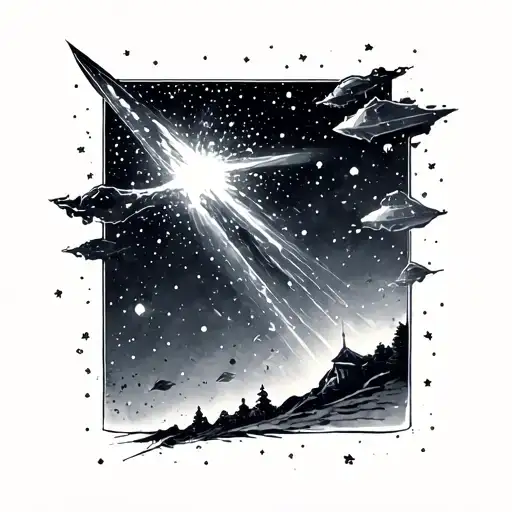 Meteor Shower tattoo design idea