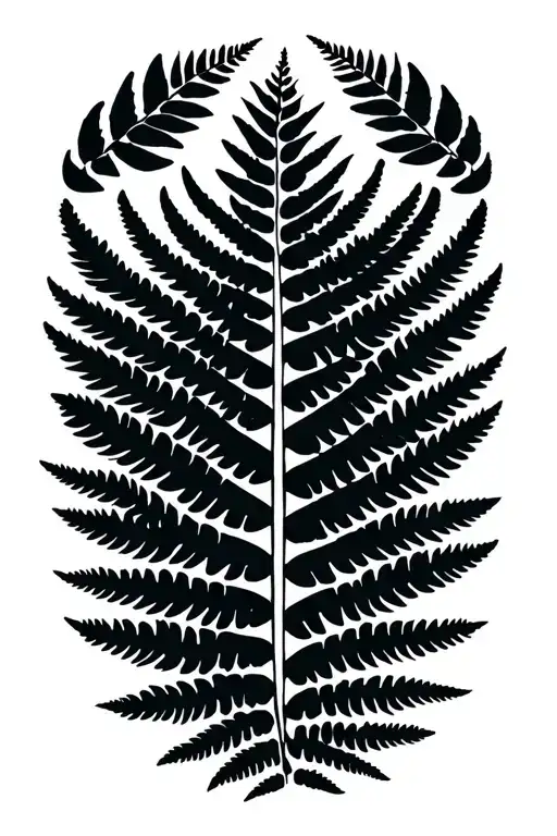 Silver Fern tattoo design idea