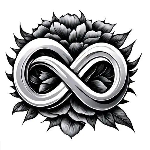 444 infinity symbol tattoo design idea