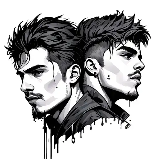 Max and Lukas graffiti art tattoo design idea