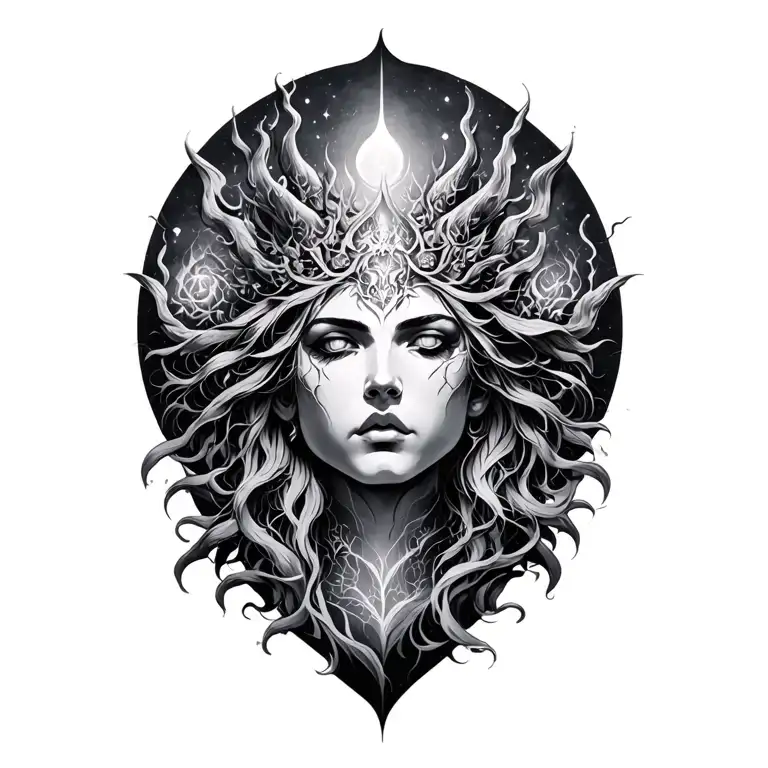 All the gods, all the heavens, all the hells are within you tattoo design idea