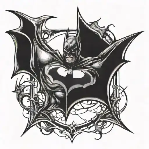 Batman logo dark tattoo design idea