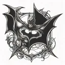 Batman logo dark tattoo design idea