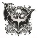 Batman logo dark tattoo design idea